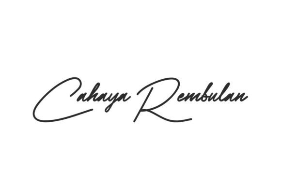 Cahaya Rembulan Font: Elegant Script for Makers