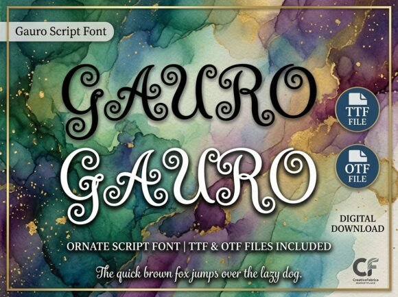 Enhance Your Brand with Gauro: A Majestic Script Font