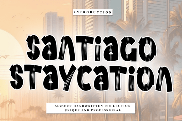 Enhance Your Web Design with Santiago Staycation Font