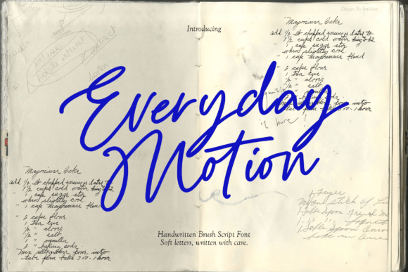 Everyday Motion Font: Handwritten Charm for Makers