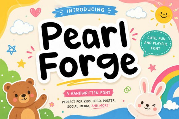 Exploring Pearl Forge: A Bold and Playful Handwritten Font