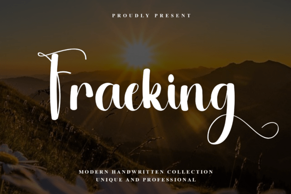 Fraeking: A Modern Handwritten Script Font for Web Design