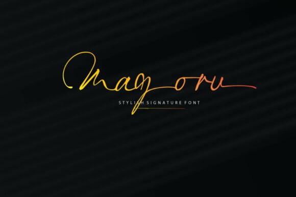 Magoru: A Chic Signature Font for Elegant Editorial Design