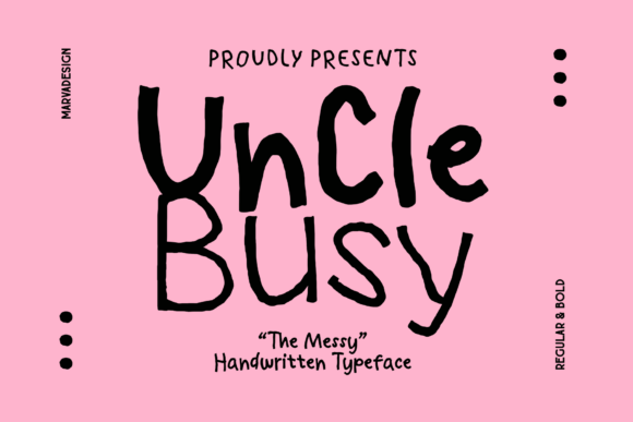 Uncle Busy Font: Playful Handwritten Charm for Makers